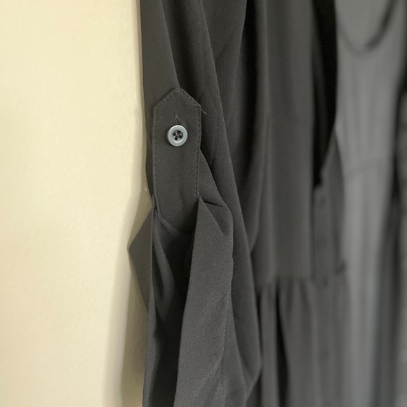 NWT Torrid Black Sheer Chiffon Overlay Shirt Dress - Picture 8 of 9